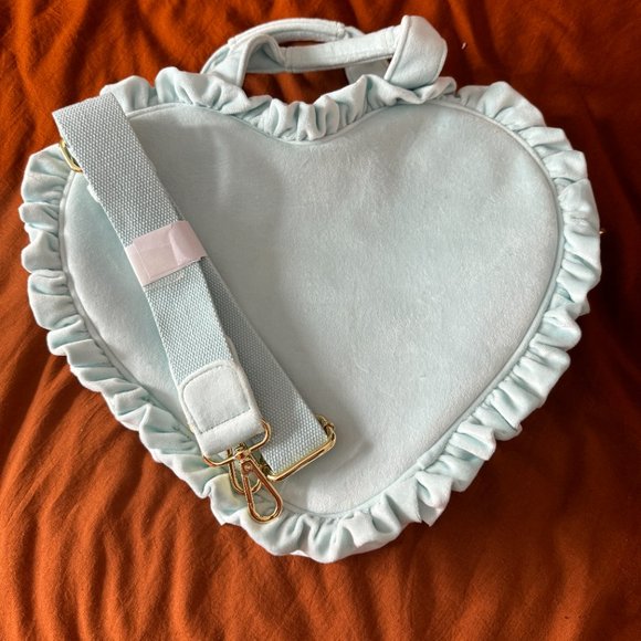 Stoney Clover Velvet Ruffle Heart Tote Bag - Picture 3 of 4